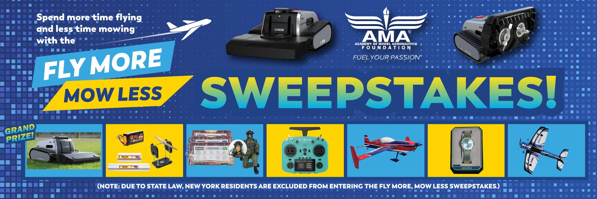 Fly more mow less sweepstakes